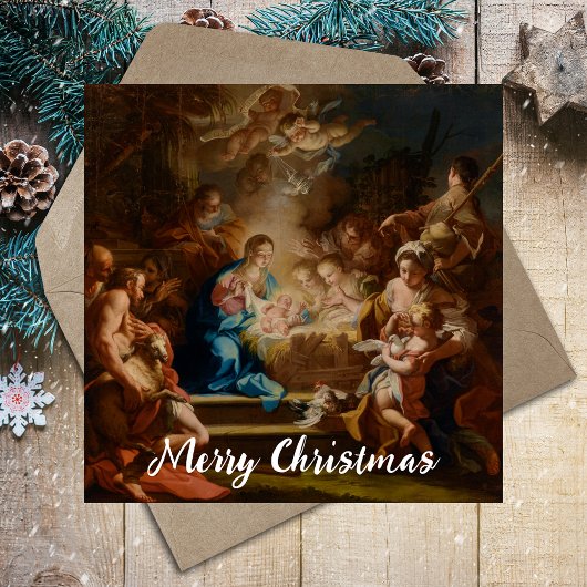 宗教的キリスト教カトリック写真聖降誕祭のお祝い シーズンカード