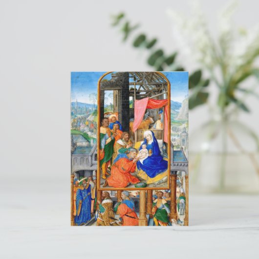 宗教的キリスト教クリスマス出生三王 シーズンポストカード (スタンド正面)