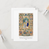 宗教的キリスト教出生ヴィンテージクリスマス カード (正面/裏面インサイチュ)