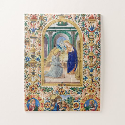 宗教的キリスト教出生ヴィンテージクリスマス ジグソーパズル (縦)