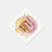 宗教的キリスト教聖書引用文モダンカラフルN スタンダードカクテルナプキン (角)