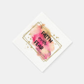 宗教的キリスト教聖書引用文モダンパープルナップ スタンダードカクテルナプキン (角)