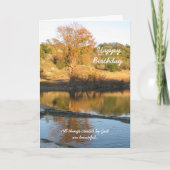 宗教的キリスト教誕生日グリーティングカード – 川 カード (正面)