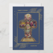 宗教的クリスチャンフローライースターブランチ卵狩り 招待状 (正面)