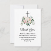 宗教的クリスチャンフローラ葬儀ありがとう サンキューカード (正面)