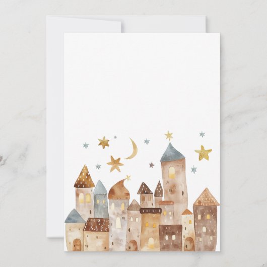 宗教的クリスチャン出生クリスマスハウスパーティー 招待状 (裏面)