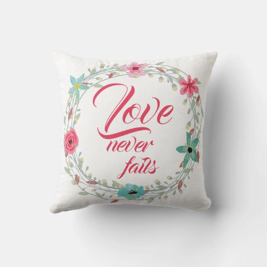 宗教的クリスチャン引用文バイブル聖なる書物、 経典ラブ クッション (裏面)