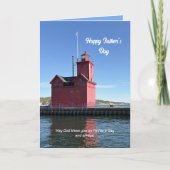 宗教的クリスチャン灯台ファーザーデイカード カード (正面)