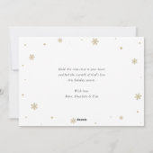 宗教的クリスチャン・エンジェル雪の結晶クリスマス シーズンカード (裏面)