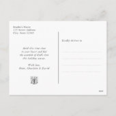 宗教的クリスチャン・エンジェル・スノーフレーク・クリスマス シーズンポストカード (裏面)