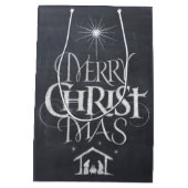 宗教的クリスチャン・メリークリスマス・シャルボード ミディアムペーパーバッグ (裏面)