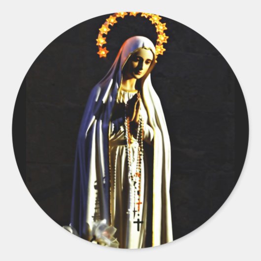 宗教的クリスマスステッカー ラウンドシール (正面)