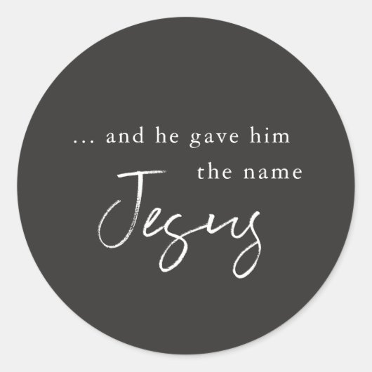 宗教的クリスマスステッカー ラウンドシール (正面)