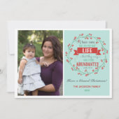 宗教的クリスマスフォトカード(ジョン10:10) シーズンカード (正面)