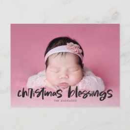 宗教的クリスマス恵み写真両面 シーズンポストカード