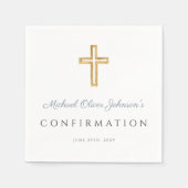 宗教的クロスダスティブルーボーイの確認 スタンダードカクテルナプキン (正面)