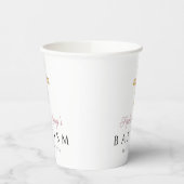 宗教的クロスピンクのスクリプトガールバプテスマ 紙コップ (左)