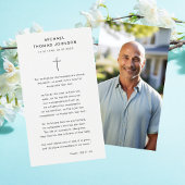 宗教的クロス葬儀Psalm写真祈りの言葉カード