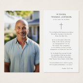 宗教的クロス葬儀Psalm写真祈りの言葉カード (正面&裏面)