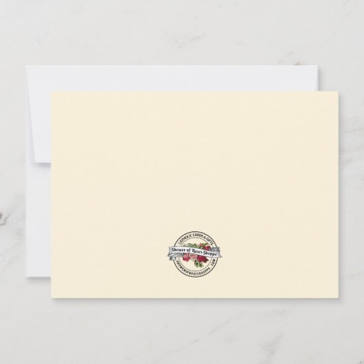 宗教的ケルト十字葬祭弔問悔やみや弔慰 サンキューカード (裏面)