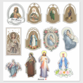 宗教的サンマリイエスビニールヴィンテージ シール