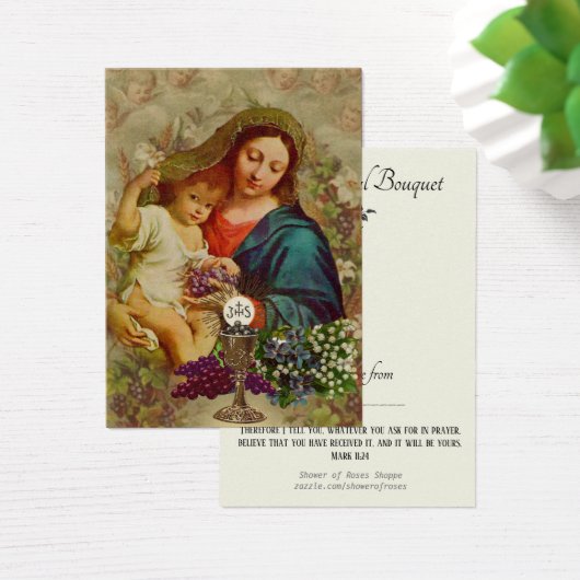 宗教的スピリチュアルブーケ祈りの言葉ホーリーカード (デスク)