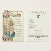 宗教的スピリチュアルブーケ祈りの言葉ホーリーカード (正面&裏面)