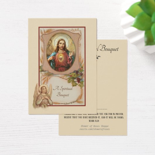 宗教的スピリチュアルブーケ祈りの言葉ホーリーカード (デスク)