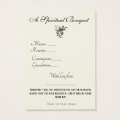 宗教的スピリチュアルブーケ祈りの言葉ホーリーカード (裏面)