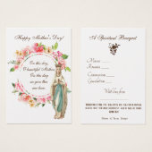 宗教的スピリチュアルブーケ祈りの言葉ホーリーカード (正面&裏面)