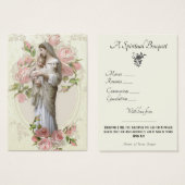 宗教的スピリチュアルブーケ祈りの言葉ホーリーカード (正面&裏面)