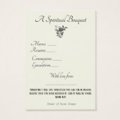 宗教的スピリチュアルブーケ祈りの言葉ホーリーカード (裏面)