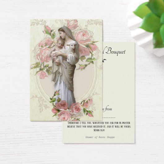 宗教的スピリチュアルブーケ祈りの言葉ホーリーカード (デスク)