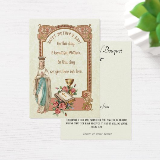 宗教的スピリチュアルブーケ祈りの言葉ホーリーカード (デスク)