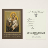 宗教的スピリチュアルブーケ祈りの言葉ホーリーカード (正面&裏面)