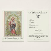 宗教的スピリチュアルブーケ祈りの言葉ホーリーカード (正面&裏面)