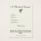 宗教的スピリチュアルブーケ祈りの言葉ホーリーカード (裏面)