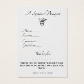 宗教的スピリチュアルブーケ祈りの言葉ホーリーカード (裏面)