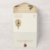 宗教的セントセシリアヴィンテージミュージシャン オールインワン招待状 (外側)