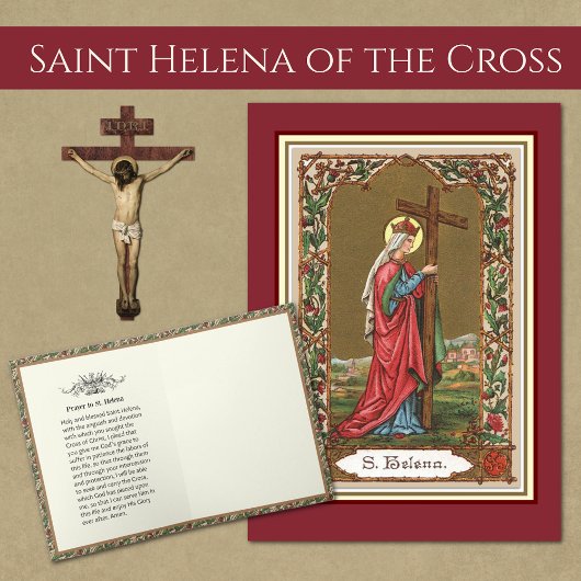 宗教的セントヘレンヘレナ祈りの言葉ヴィンテージ カード