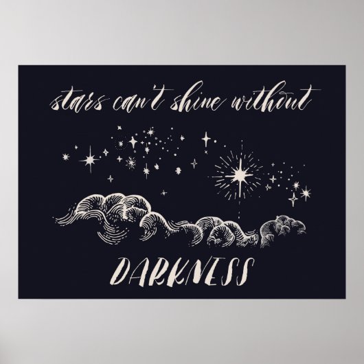 宗教的タイポグラフィアートプリント ポスター (正面)