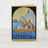 宗教的ノートカード、金ゴールドパーチメントカード カード (正面)