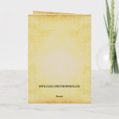 宗教的ノートカード、金ゴールドパーチメント カード (裏面)