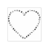 宗教的ハートの切手 ラバースタンプ (インプリント)