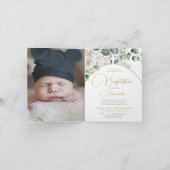 宗教的バプテスマ《キリスト教》洗礼式や命名式写真バラクロス 招待状 (内部)