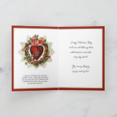 宗教的バレンタインデー夫ハートバラ シーズンカード (内部)