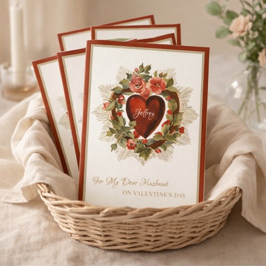 宗教的バレンタインデー夫ハートバラ シーズンカード