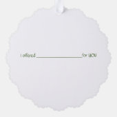 宗教的パーソナライズされたなクリスマス装飾カード オーナメントカード (裏面)