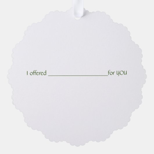 宗教的パーソナライズされたなクリスマス装飾カード オーナメントカード (裏面)