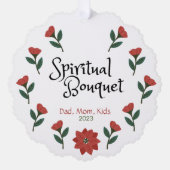 宗教的パーソナライズされたなクリスマス装飾カード オーナメントカード (正面)